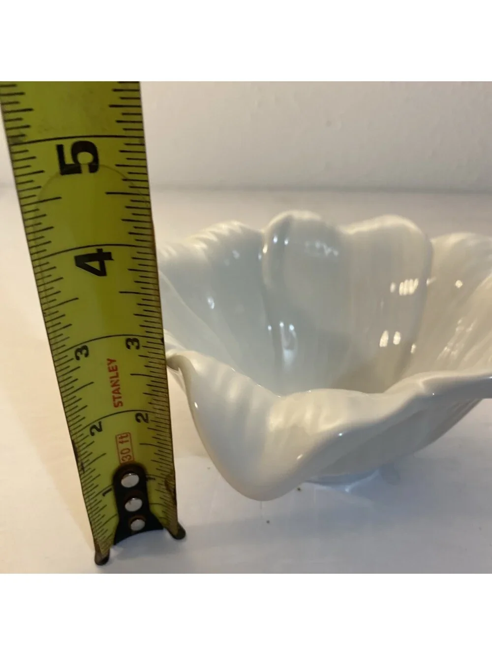 Pier One Flower Decor Bowl White Porcelain 430/4305 New Open Box